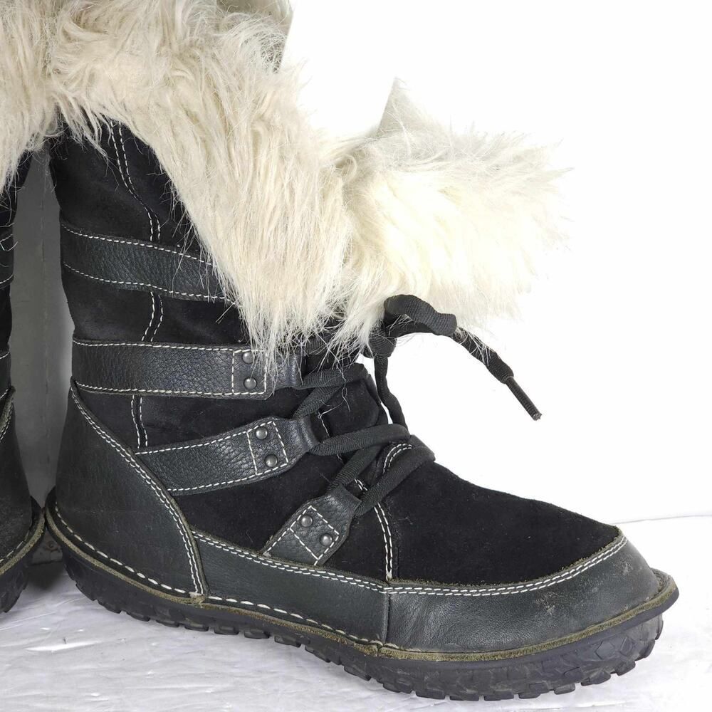 Sorel Women's Kaya US8 Black Leather Waterproof Insulated Faux Fur Winter Boot - Picture 6 of 16